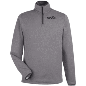 CE73W Core365 Men's Venture Heathered Stripe Quarter-Zip - Pullover - Black/White