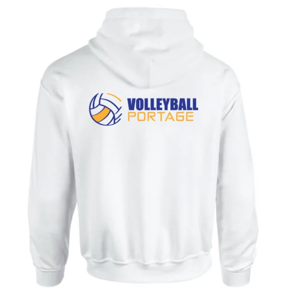 G185 Gildan Heavy Blend 8 oz., 50/50 Hooded Sweatshirt - White - Image 2